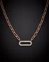 Italian Gold Over Silver 0.15 Ct. Tw. Diamond Necklace