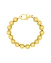 Italian Gold Over Silver 14k  Bead Bracelet