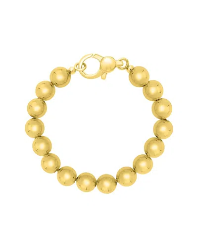 Italian Gold Over Silver 14k  Bead Bracelet