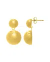 Italian Gold Over Silver 14k  Drop Earrings