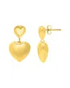 Italian Gold Over Silver 14k  Drop Earrings