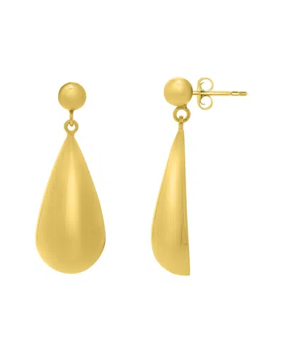 Italian Gold Over Silver 14k  Drop Earrings