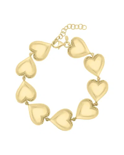 Italian Gold Over Silver 14k  Station Bracelet