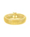 Italian Gold Over Silver 14k  Tubogas Bracelet