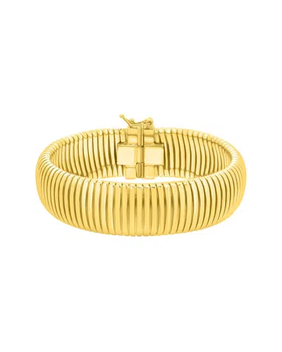 Italian Gold Over Silver 14k  Tubogas Bracelet