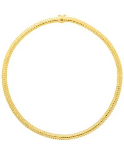 Italian Gold Over Silver 14k  Tubogas Necklace