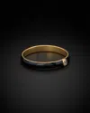 Italian Gold Over Silver 18k  0.05 Ct. Tw. Diamond Enamel Ring