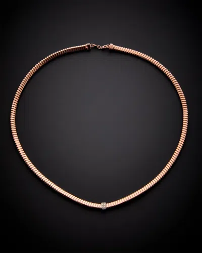 Italian Gold Over Silver 18k  0.10 Ct. Tw. Diamond Goose Necklace