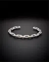 Italian Gold Over Silver 0.15 Ct. Tw. Diamond Link Cuff