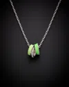 Italian Gold Over Silver 0.15 Ct. Tw. Diamond Three Ring Necklace