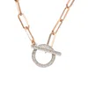 Italian Gold Over Silver Diamond Link Necklace
