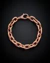 Italian Gold Over Silver 18k  0.20 Ct. Tw. Diamond Link Bracelet