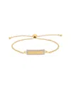 Italian Gold Over Silver 0.20 Ct. Tw. Diamond Bolo Bracelet