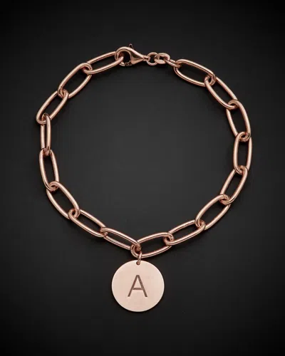 Italian Gold Over Silver 18k  Initial Bracelet