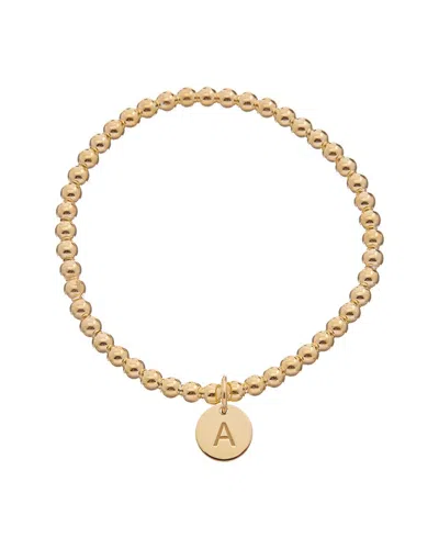 Italian Gold Over Silver 18k  Initial Charm Bracelet