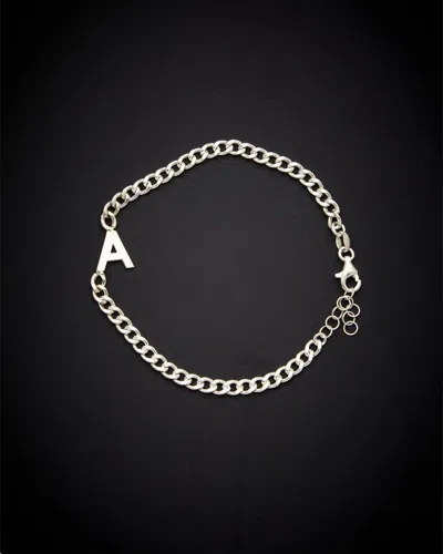 ITALIAN GOLD OVER SILVER 18K ITALIAN GOLD OVER SILVER INITIAL LINK BRACELET