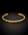 Italian Gold Over Silver 18k Italian Gold 0.15 Ct. Tw. Diamond Bangle