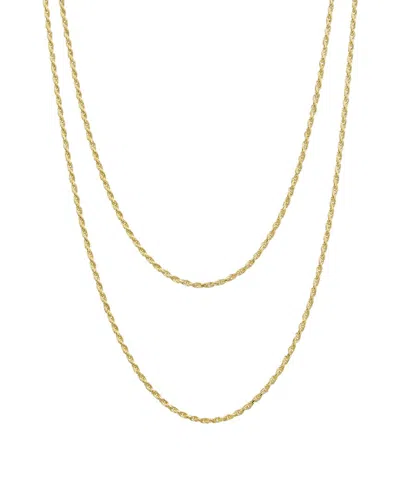 Italian Gold Over Silver 18k Plated Multi Strand Necklace In Gold