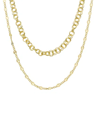 Italian Gold Over Silver 18k Plated Multi Strand Necklace In Burgundy