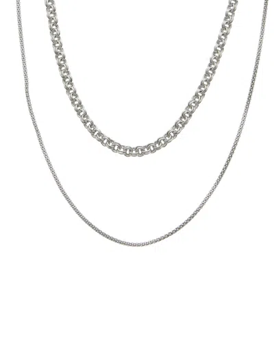 Italian Gold Over Silver 18k Plated Multi Strand Necklace In Metallic