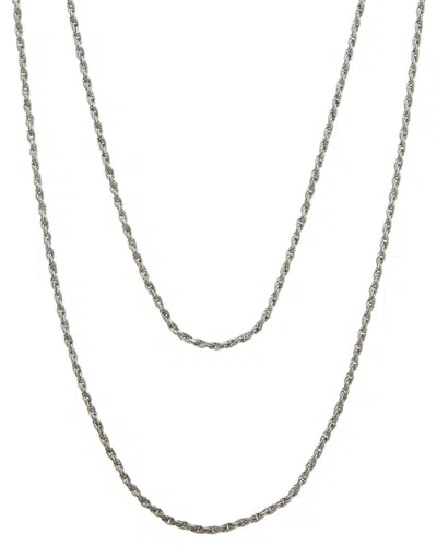 Italian Gold Over Silver 18k Plated Multi Strand Necklace In Metallic