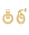 Italian Gold Polished Door Knocker Drop Earrings In 14k Yellow Gold In Gold
