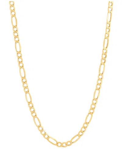 Italian Gold Polished Figaro Link 22" Chain Necklace (3.9mm) In 10k Gold In Yellow Gold