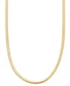Italian Gold Polished Half Round Snake Link 18" Chain Necklace In 10k Gold In Gold