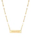 Italian Gold Polished Mama Pendant Necklace In 10k Yellow Gold In Gold