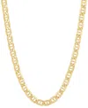 Italian Gold Polished Solid Mariner Link 22" Chain Necklace (6-1/6mm) In 10k Gold In Yellow Gold