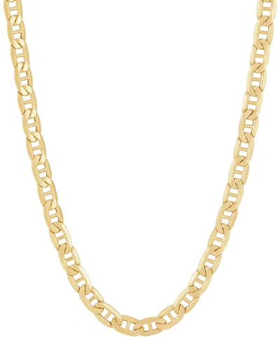 ITALIAN GOLD POLISHED MARINER LINK 22" CHAIN NECKLACE (5.5MM) IN 10K GOLD