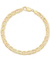Italian Gold Polished Mariner Link Chain Bracelet In 14k Gold In Gold