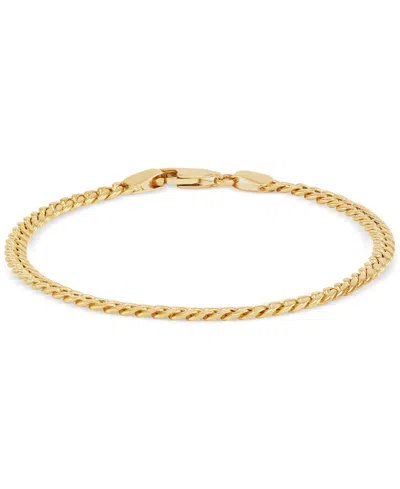 Italian Gold Polished Miami Cuban Chain Link Bracelet In 14k Gold
