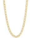 Italian Gold Polished Solid Mariner Link 22" Chain Necklace (6-1/6mm) In 10k Gold In Yellow Gold