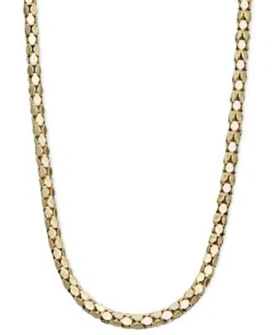 Italian Gold Popcorn Link Chain Necklace Collection In 14k Gold