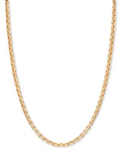 Italian Gold Round Box Link Chain Necklace 1 1 2mm Collection In 14k Gold