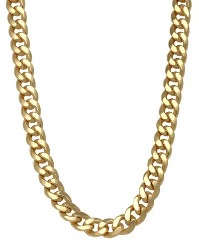 Italian Gold Semi-solid Cuban Chain 22" Necklace In 10k Yellow Gold