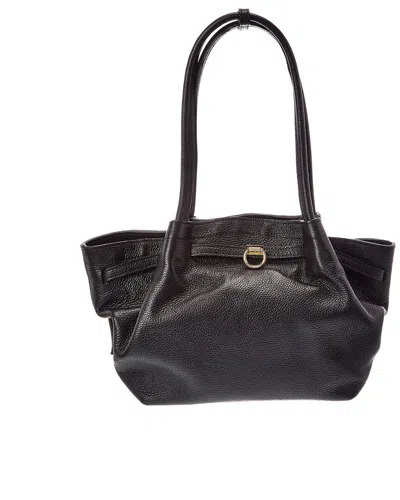 Italian Leather Alix Leather Top Handle Bag In Black