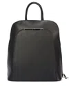 Italian Leather Backpack In Black
