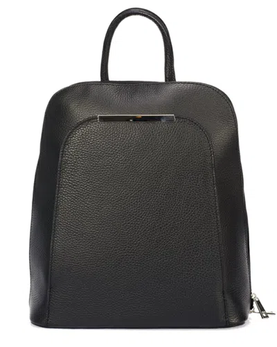 Italian Leather Backpack In Black