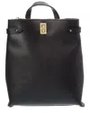 Italian Leather Backpack In Black