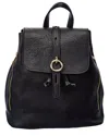 Italian Leather Backpack In Black