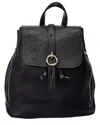 Italian Leather Backpack In Black