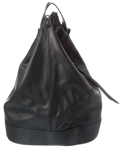 Italian Leather Backpack In Black