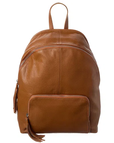 Italian Leather Backpack In Brown