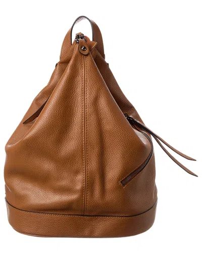 Italian Leather Backpack In Brown