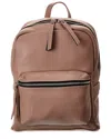 Italian Leather Backpack In Pink