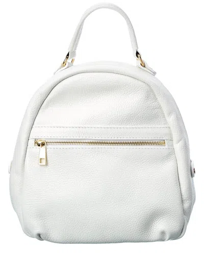 Italian Leather Backpack In White