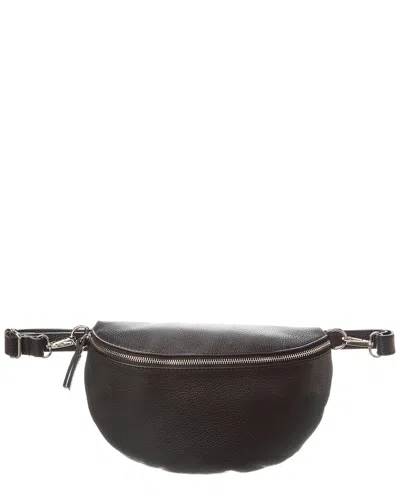 Italian Leather Belt Bag In Burgundy