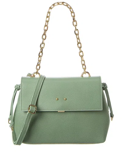 Italian Leather Calfskin Top Handle Shoulder Bag In Mint